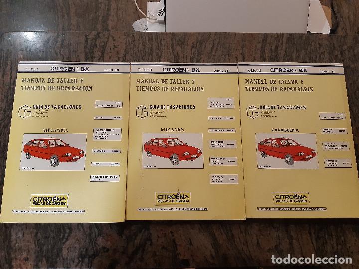 Sammeln von Zeitschriften und Zeitungen: GUIA DE TASACIONES GT. MANUAL DE TALLER Y TIEMPOS DE REPARACION CITROEN BX 1983. 3 TOMOS.