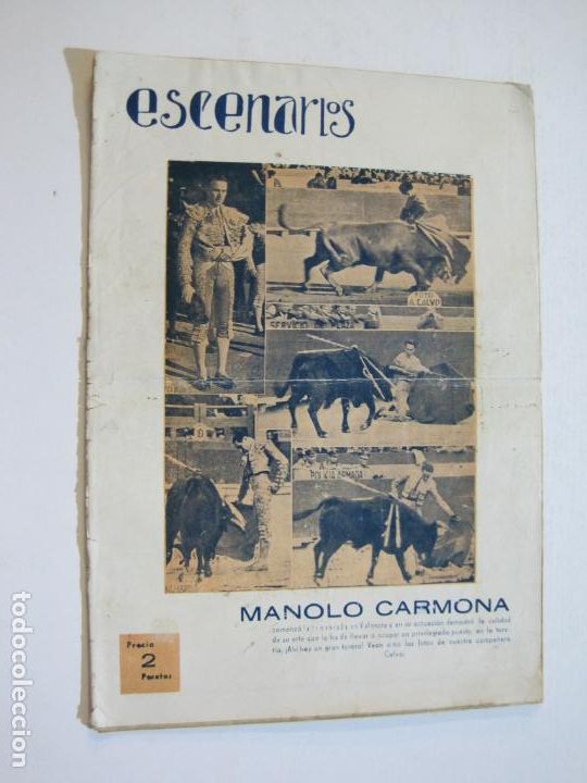 Collection Magazines and Newspapers: TOROS-ESCENARIOS-MANOLO CARMONA-DOMINGUIN...-REVISTA TAUROMAQUIA-VALENCIA-1949-VER FOTOS-(V-22.116)