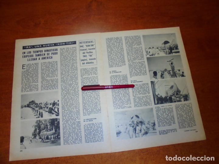 Coleccionismo de revistas y peri&oacute;dicos: RETAL 1969: EN EL ANTIGUO EGIPTO SE PUDO LLEGAR A AM&Eacute;RICA. BOTADURA DEL RA PARA CRUZAR EL ATL&Aacute;NTICO.