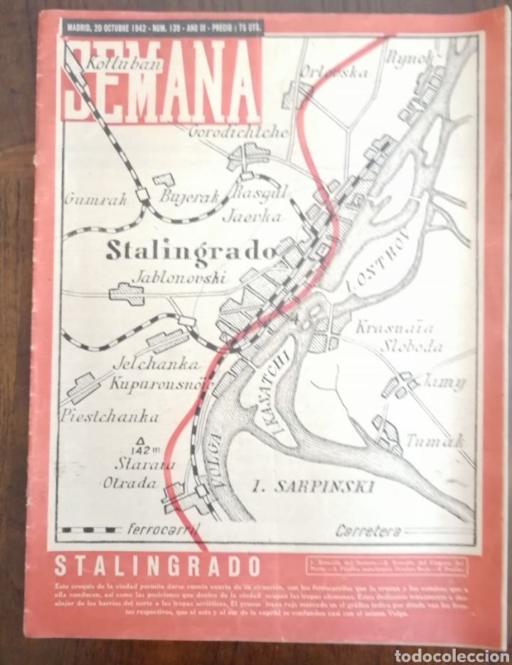 Coleccionismo de Revistas y Peri&oacute;dicos: REVISTA SEMANA 1942. - STALINGRADO - EL ENVIO ESTA INCLUIDO.