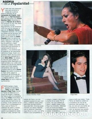 Coleccionismo de revistas y peri&oacute;dicos: scans lola flores jorge sanz aitana sanchez gijon