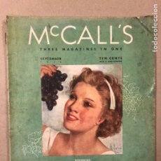 Coleccionismo de Revistas y Periódicos: MCCALL’S (SEPTEMBER 1936). ANTIGUA REVISTA AMERICANA CON NUMEROSOS ANUNCIOS.