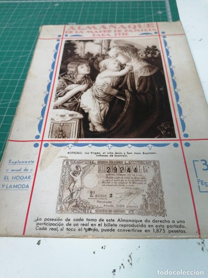 Sammeln von Zeitschriften und Zeitungen: Almanaque de la Madre de familia para 1936. Suplemento de El hogar y la moda