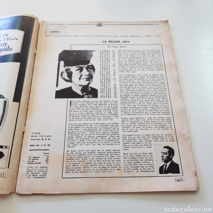 Coleccionismo de Revistas y Periódicos: SABADO GRAFICO N° 510 JULIO 1966 ROD TAYLOR - NATI MISTRAL - COSTA VASCA TURISMO - Foto 3 - 303488023