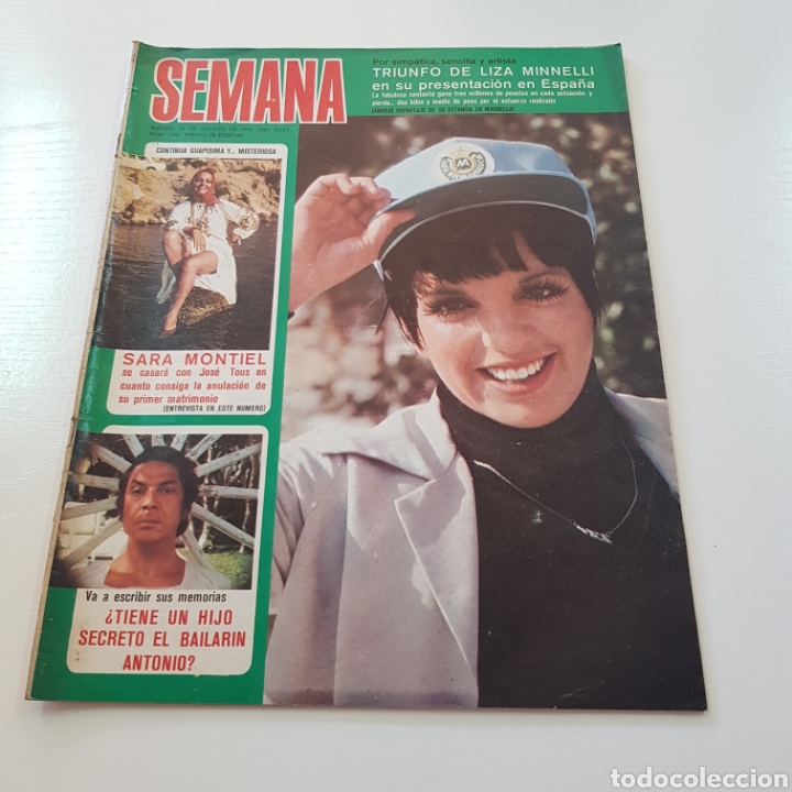 Coleccionismo de Revistas y Peri&oacute;dicos: SEMANA N&deg; 1802 AGOSTO 1974 LIZA MINNELLI - SARA MONTIEL - EL BAILARIN ANTONIO