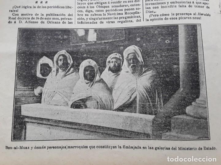 Coleccionismo de revistas y peri&oacute;dicos: CARLOS BORBON Y DE ESTE BARTOLOME FELIU MELILLA RIF EMBAJADOR BEN-AL-MUAZ GENERAL MARIANA VEGA 1909