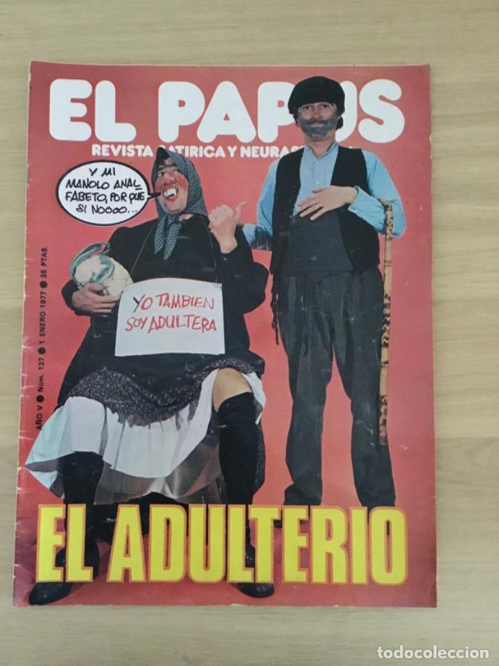Coleccionismo de Revistas y Peri&oacute;dicos: El Papus n&uacute;mero 137 El adulterio 1 Enero 1977