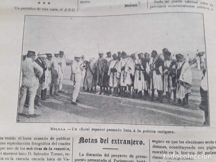 Coleccionismo de revistas y peri&oacute;dicos: MELILLA RIF FUERTE CAMELLOS LOGIAS MASONICAS MASONES SANTIAGO EXPOSICION REVISTA 1909