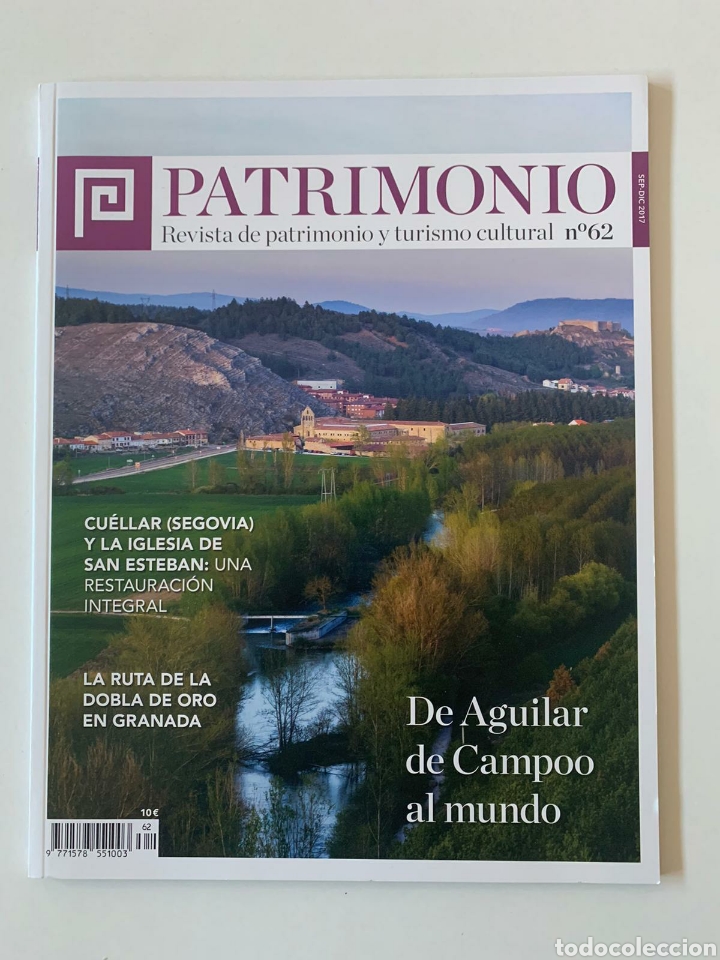 Coleccionismo de revistas y peri&oacute;dicos: Revista Patrimonio, n&uacute;mero 62, 2017. Aguilar de Campoo. Cu&eacute;llar. Ruta de la Dobla de Oro, Granada.