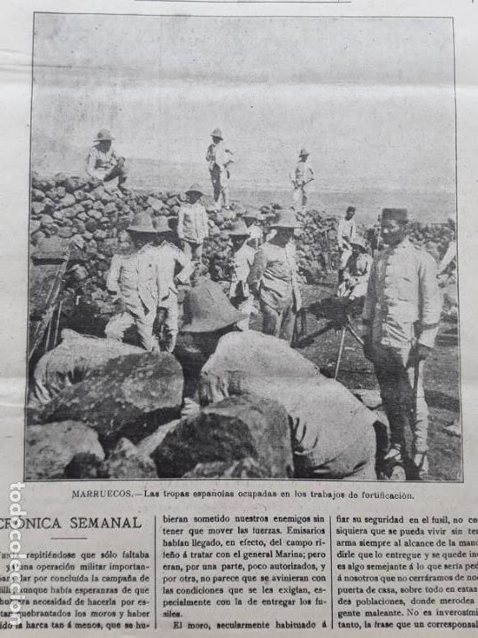 Coleccionismo de revistas y peri&oacute;dicos: MARRUECOS RIF MELILLA DIVISION AMPUDIA GENERAL AGUILERA MASONES LOGIAS REVISTA A&Ntilde;O 1909