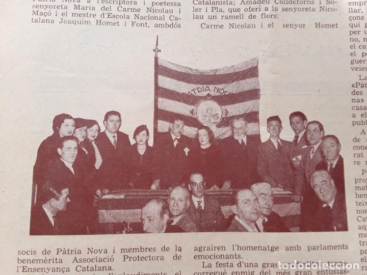 Coleccionismo de revistas y peri&oacute;dicos: L'HOMENATGE A CARME NICOLAU I JOAQUIM HOMET PATRIA NOVA REVISTA ANY 1936