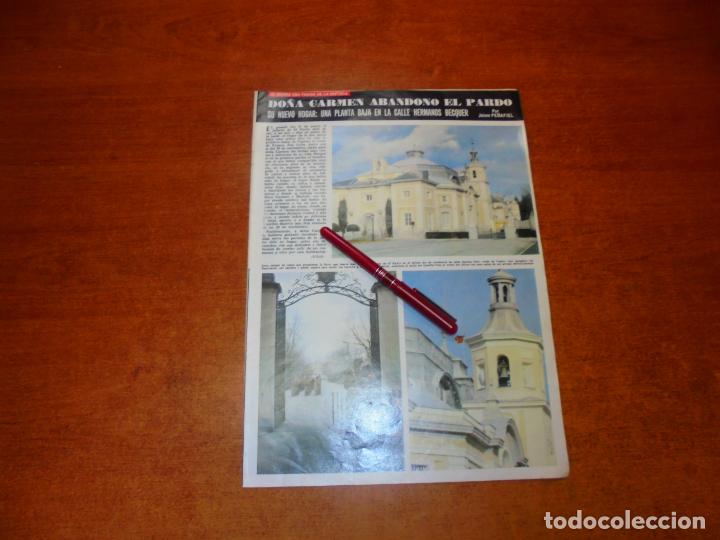 Colecionismo de Revistas e Jornais: CLIPPING 1976: CARMEN POLO DE FRANCO ABANDONA EL PALACIO DE EL PARDO.