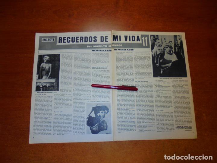 Coleccionismo de revistas y peri&oacute;dicos: CLIPPING 1976: RECUERDOS DE MI VIDA 11. MARILYN MONROE.