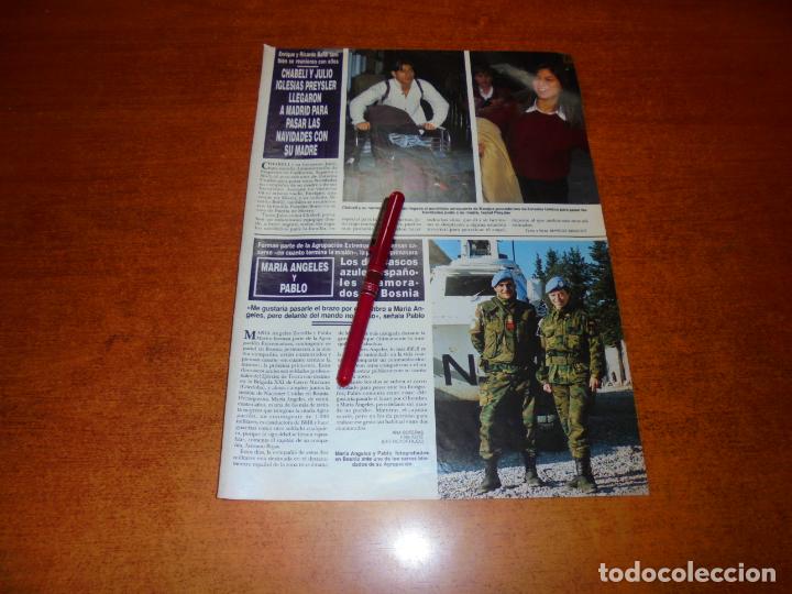 Coleccionismo de Revistas y Peri&oacute;dicos: CLIPPING 1995: CHAVELI Y JULIO IGLESIAS. DOS CASCOS AZULES ESPA&Ntilde;OLES EN BOSNIA SON NOVIOS