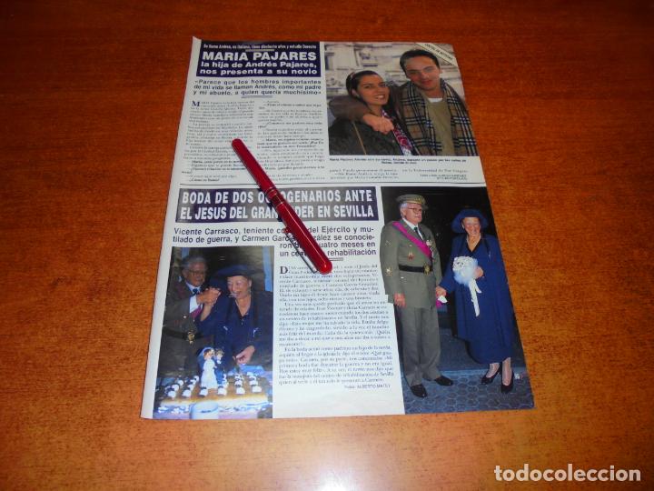 Coleccionismo de revistas y peri&oacute;dicos: CLIPPING 1995: MAR&Iacute;A PAJARES HIJA DE A. PAJARES -BODA DE DOS OCTOGENARIOS EN SEVILLA- CONCHA VELASCO