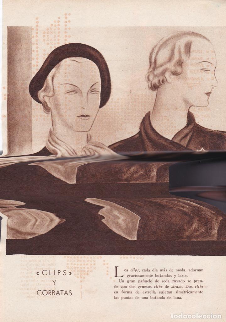 Coleccionismo de revistas y peri&oacute;dicos: * MODA FEMENINA * Clips y corbatas - 1934