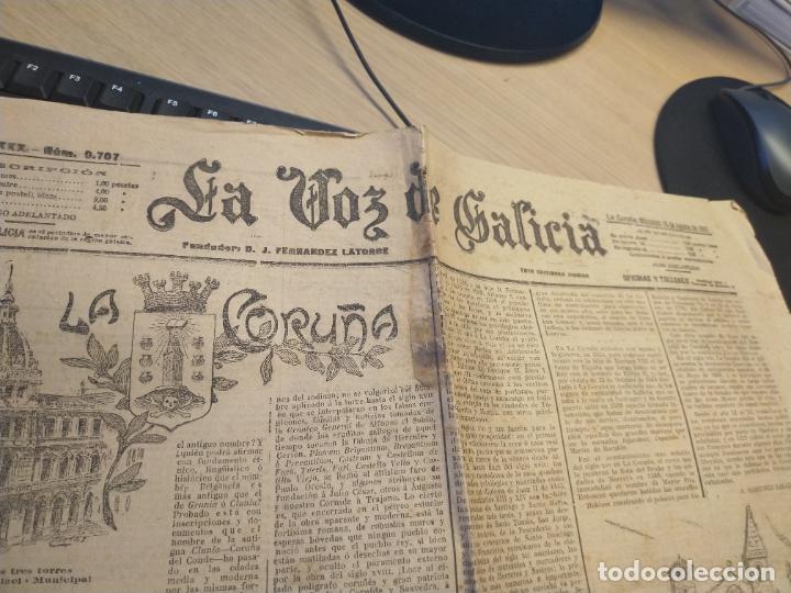 Collezionismo di Riviste e Giornali: 2 HOJAS DE PERI&Oacute;DICO - LA VOZ DE GALICIA - 16 AGOSTO 1911