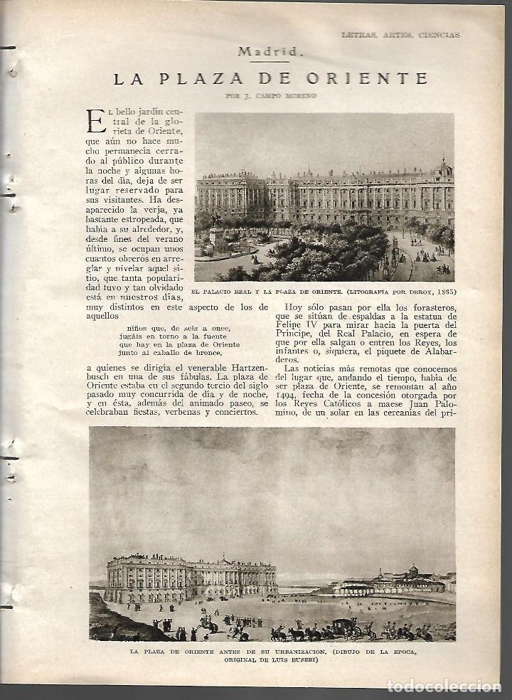 Sammeln von Zeitschriften und Zeitungen: BYN MARZO 1928. MADRID HISTORIA E IMAGENES LA PLAZA DE ORIENTE. POR J. CAMPO MORENO.FOTOS V.MURO