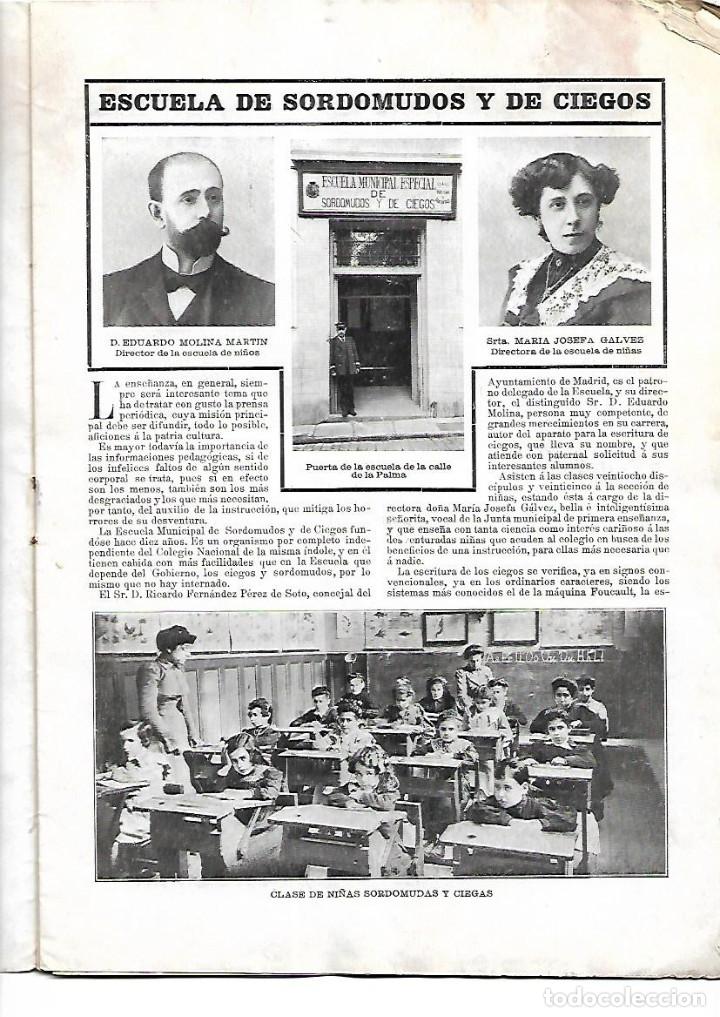 Colecionismo de Revistas e Jornais: A&Ntilde;O 1903 MADRID ESCUELA SORDOMUDOS CIEGOS MUERTE EUSEBIO BLASCO CRIMEN TOUT PARIS ROSA JOFRE