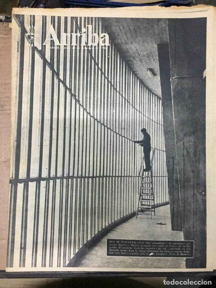 Coleccionismo de revistas y peri&oacute;dicos: ARRIBA (25-2-1960) INAUGURACION PALACIO DE LOS DEPORTES EJERCITO GRIEGO GALICIA FIESTAS SAN ISIDRO