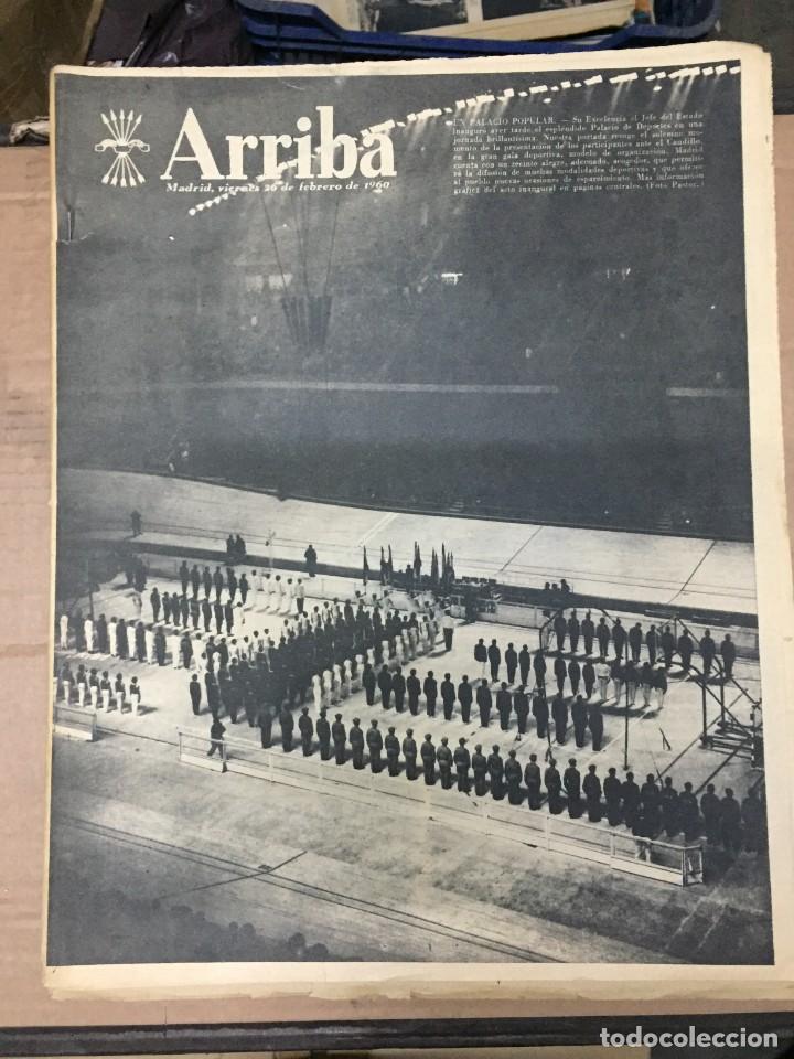 Sammeln von Zeitschriften und Zeitungen: ARRIBA (26-2-1960) INAUGURACION PALACIO DE LOS DEPORTES VALLE DE NURIA PRINCIPES DE MONACO