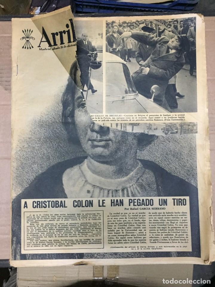 Coleccionismo de Revistas y Peri&oacute;dicos: ARRIBA (31-12-60) TIRO A CRISTOBAL COLON