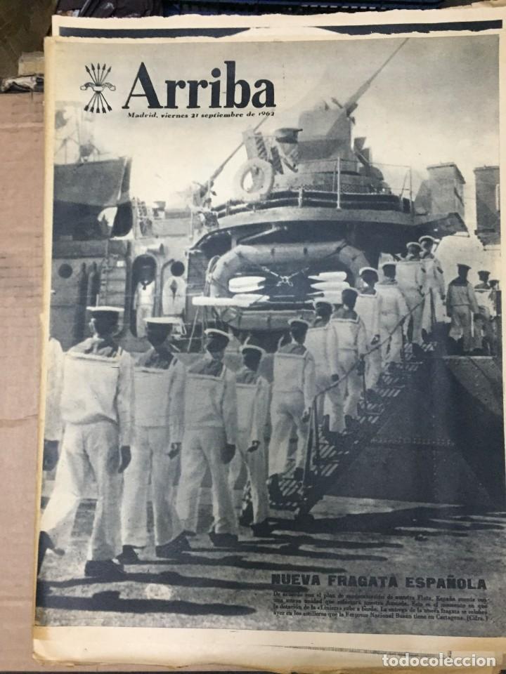 Sammeln von Zeitschriften und Zeitungen: ARRIBA (21-9-1962) NUEVA FRAGATE ONU ACUEDUCTO DE SEGOVIA CELORIO Y BARRO COSTA VERDE