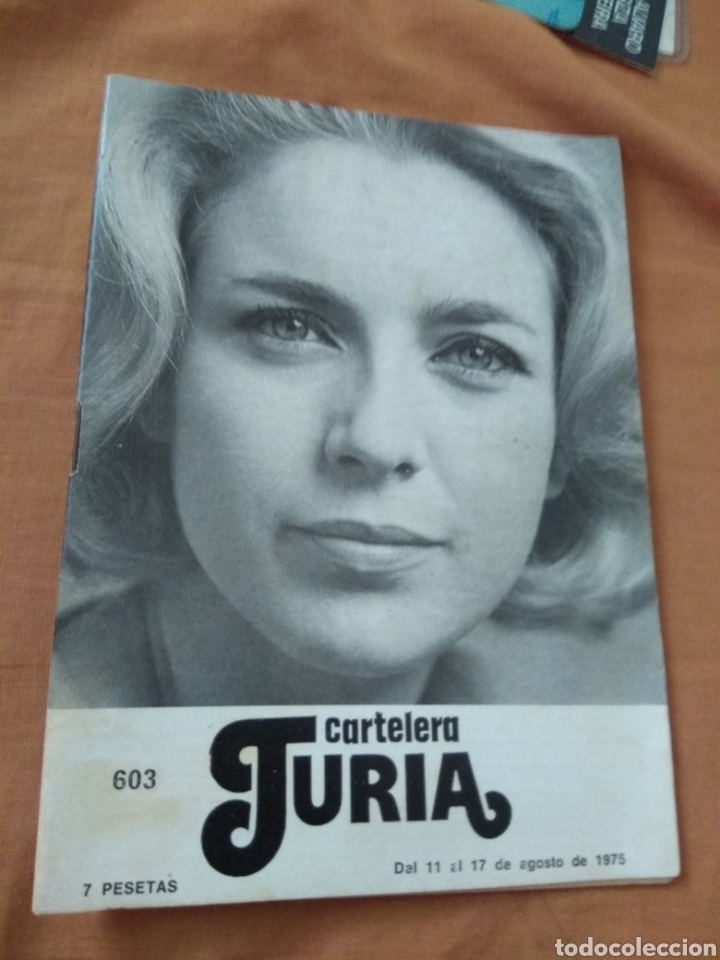 Coleccionismo de revistas y peri&oacute;dicos: Revista Cartelera Turia N&ordm;603 - A&ntilde;o 1975 - Portada Marie Dubois - Contraportada Melina Mercouri