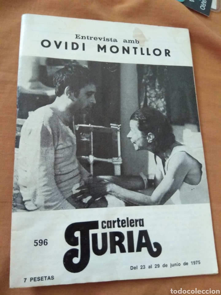 Coleccionismo de Revistas y Peri&oacute;dicos: Revista Cartelera Turia N&ordm;596 - A&ntilde;o 1975 - Portada Entrevista Ovidi Montllor