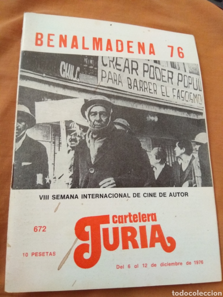 Coleccionismo de revistas y peri&oacute;dicos: Revista Cartelera Turia N&ordm;672 - A&ntilde;o 1976 - Portada Cine Benalmadena 76