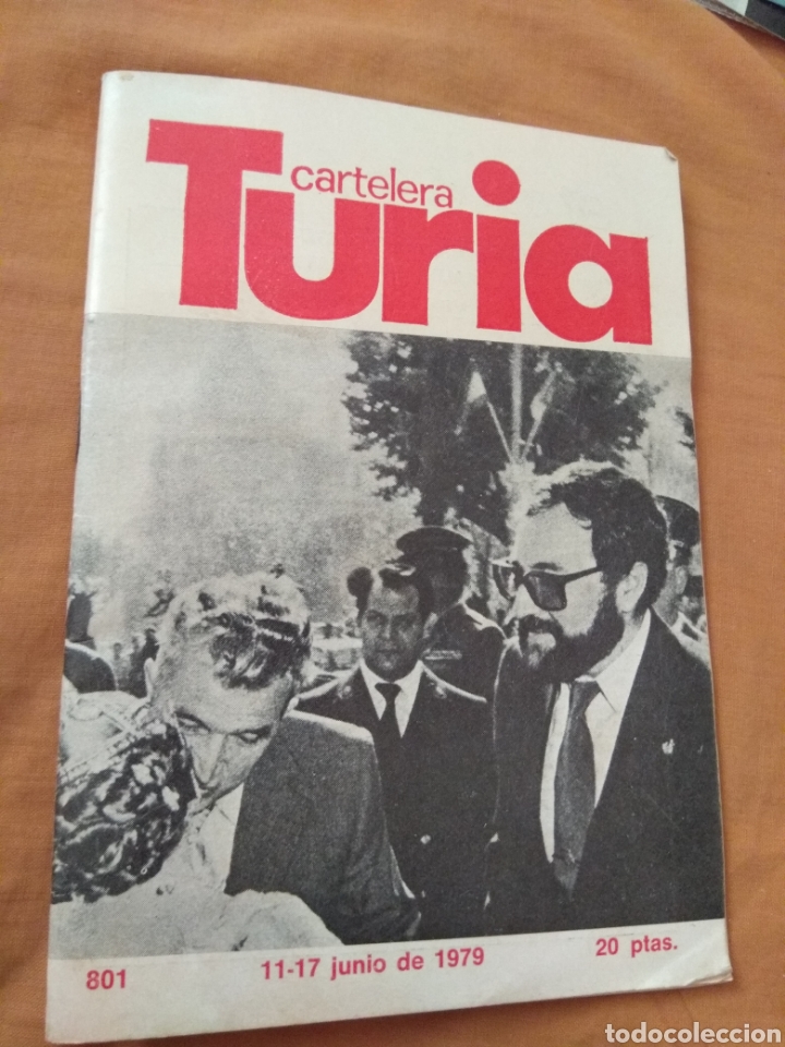 Coleccionismo de revistas y peri&oacute;dicos: Revista Cartelera Turia N&ordm;801 - A&ntilde;o 1979 - Portada Fernando Martinez Castellanos
