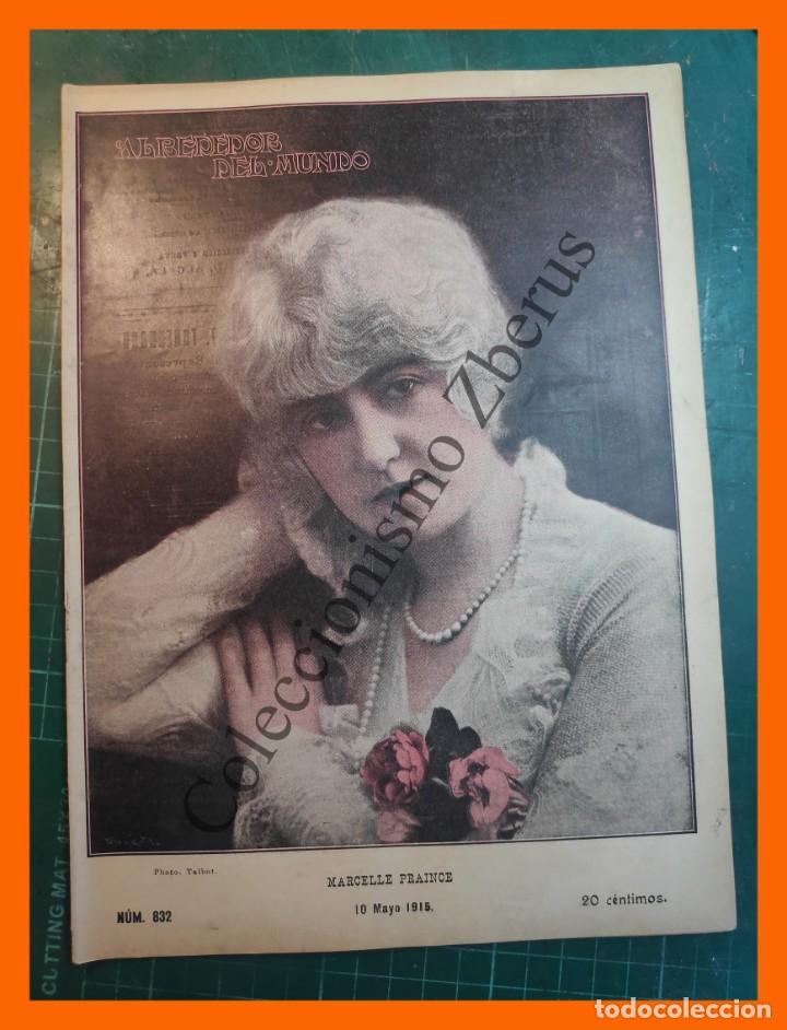 Coleccionismo de Revistas y Peri&oacute;dicos: Alrededor del Mundo n&ordm; 832 10 Mayo 1915 - Himnos de Guerra; Universal City ciudad del Cine; Ambar