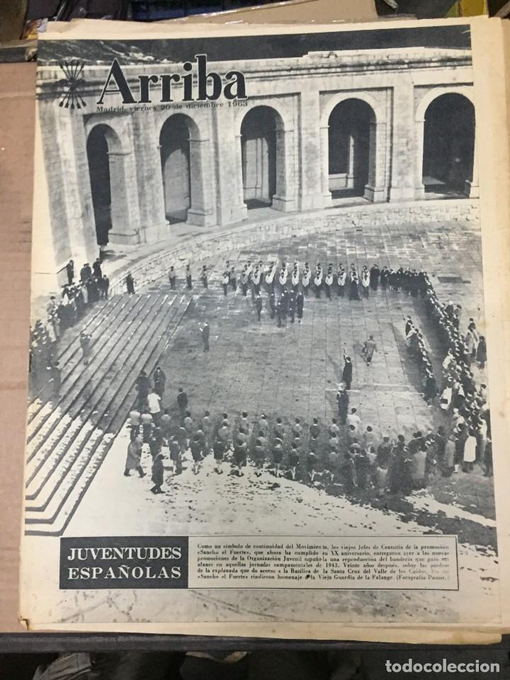 Coleccionismo de Revistas y Peri&oacute;dicos: ARRIBA(20-12-1963) BASILICA VALLE DE LOS CAIDOS GREDOS GUADARRAMA ZARAGOZA NACIONES UNIDAS JOHNSON