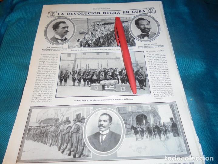Coleccionismo de Revistas y Peri&oacute;dicos: RECORTE : LA REVOLUCION NEGRA EN CUBA. MUNDO GRAFICO, JULIO 1912.