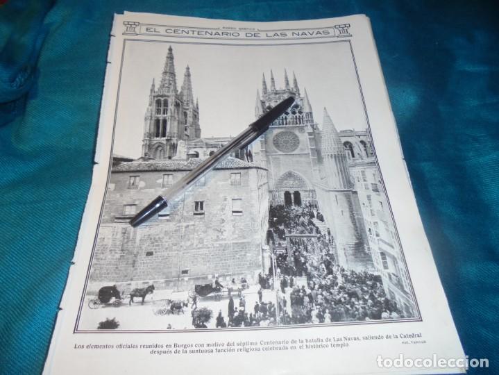 Coleccionismo de Revistas y Peri&oacute;dicos: RECORTE : SEPTIMO CENTENARIO DE LAS NAVAS. MUNDO GRAFICO, JULIO 1912