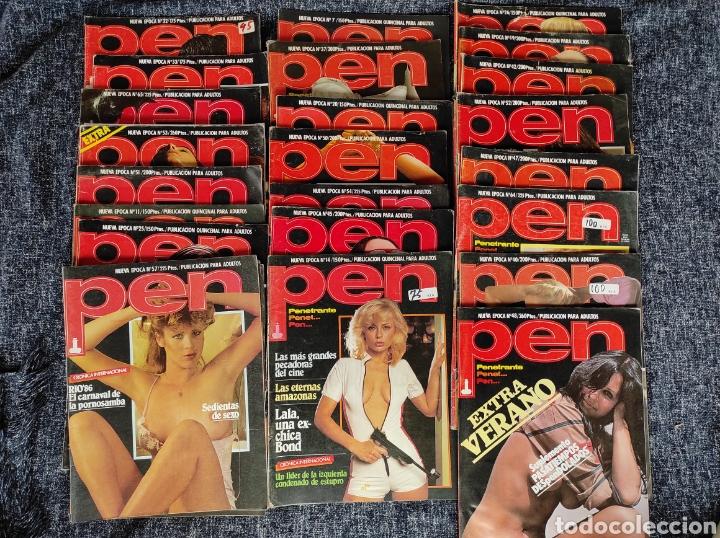 Coleccionismo de revistas y peri&oacute;dicos: REVISTA PEN , LOTE DE 22 REVISTAS ( REVISTA EROTICA DE LOS 80 - NUEVA EPOCA