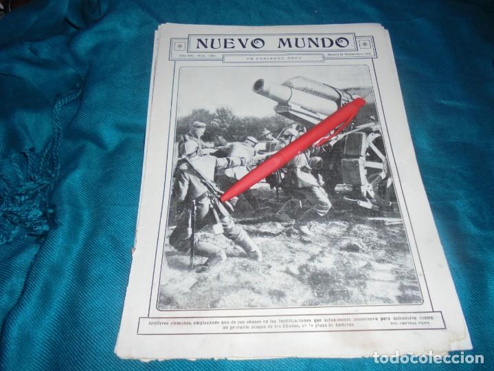 Coleccionismo de Revistas y Peri&oacute;dicos: RECORTE : OBUS ALEMAN EN LA PLAZA DE AMBERES. MUNDO GRAFICO, NOVMBRE 1914