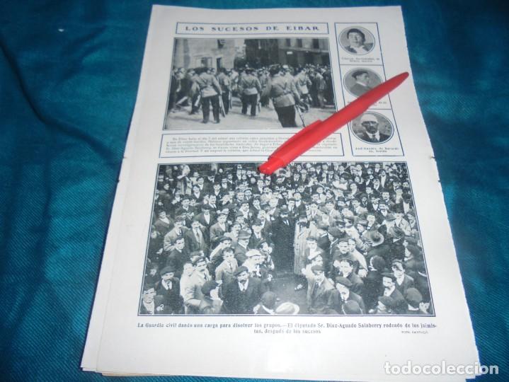 Coleccionismo de Revistas y Peri&oacute;dicos: RECORTE : LOS SUCESOS DE EIBAR. MUNDO GRAFICO, ABRIL 1912