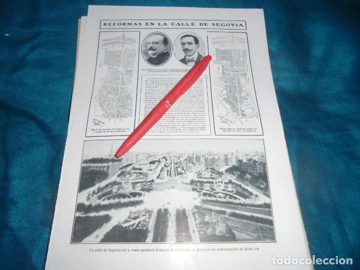 Coleccionismo de Revistas y Peri&oacute;dicos: RECORTE : REFORMAS EN LA CALLE DE SEGOVIA, DE MADRID. MUNDO GRAFICO, ABRIL 1912