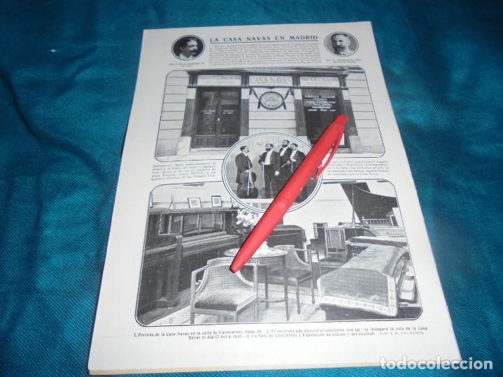 Coleccionismo de Revistas y Peri&oacute;dicos: RECORTE : LA CASA NAVAS EN MADRID. MUNDO GRAFICO, ABRIL 1912