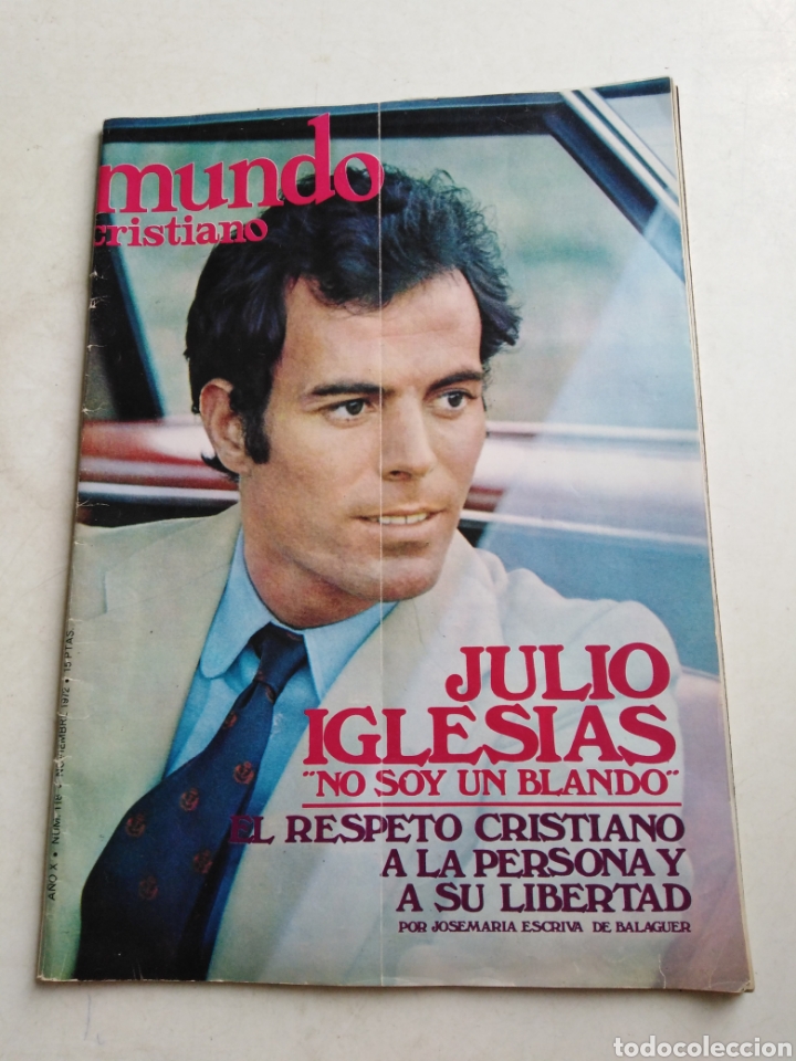 Coleccionismo de Revistas y Peri&oacute;dicos: Mundo cristiano ( revista portada Julio Iglesias )