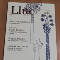Coleccionismo de Revistas y Periódicos: LLUC REVISTA DE CULTURA I D'IDEES Nº 870 (OCTUBRE - DESEMBRE 2009). Lote 218121882