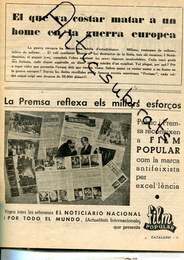 Colecionismo de Revistas e Jornais: REVISTA 1938 CINE ANTIFASCISTA FILM POPULAR GUERRA CIVIL CATALUNYA SOLA ROVIRA VIRGILI CATALANISME