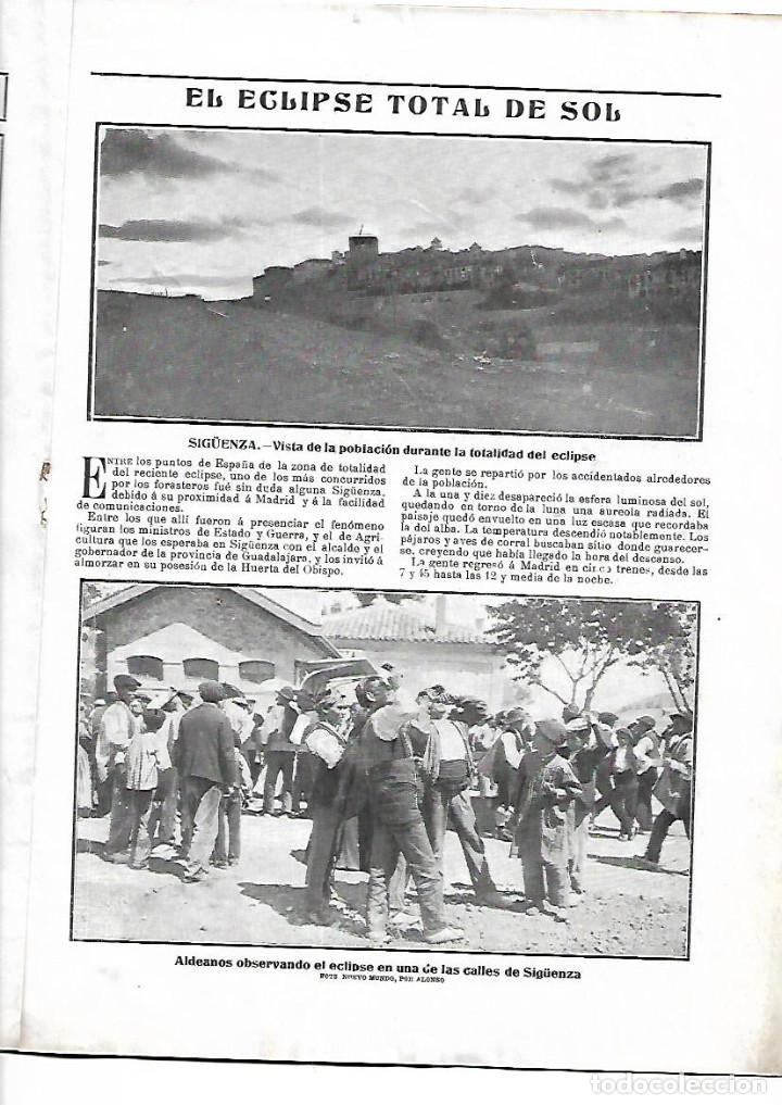 Coleccionismo de Revistas y Peri&oacute;dicos: A&Ntilde;O 1905 ECLIPSE TOTAL DE SOL SIGUENZA BURGOS OBSERVATORIO CONVENTO LA CARTUJA MONUMENTO AL CID