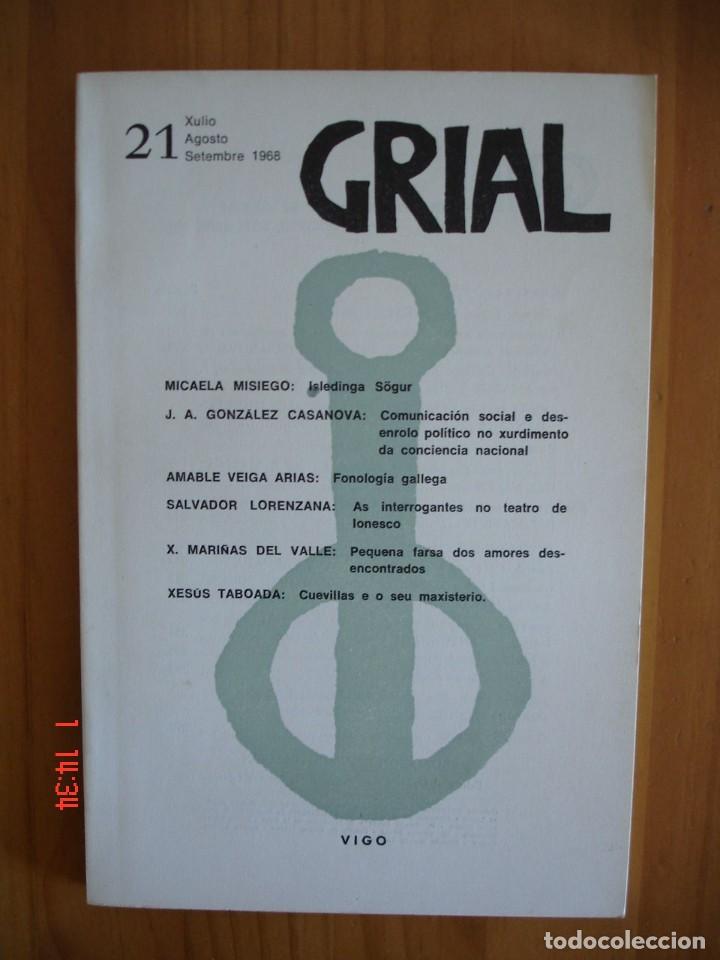 Coleccionismo de revistas y peri&oacute;dicos: GRIAL.REVISTA GALEGA DE CULTURA n&ordm; 21 - EDITORIAL GALAXIA, 1968