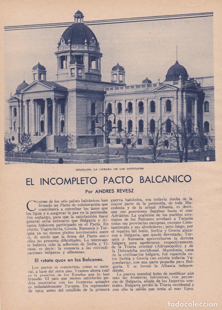 Sammeln von Zeitschriften und Zeitungen: El incompleto pacto balc&aacute;nico / por Andr&eacute;s Revesz * GRECIA * TURQU&Iacute;A * - 1934