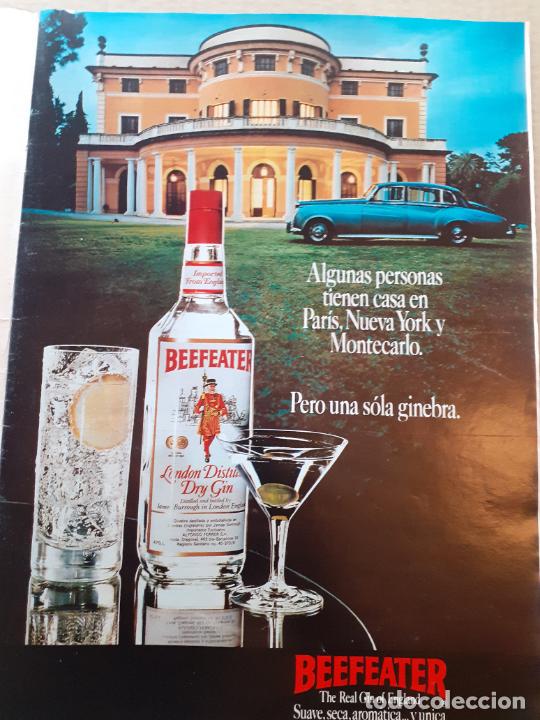 Coleccionismo de revistas y peri&oacute;dicos: BEEFEATER GIN GINEBRA ANUNCIO PUBLICIDAD