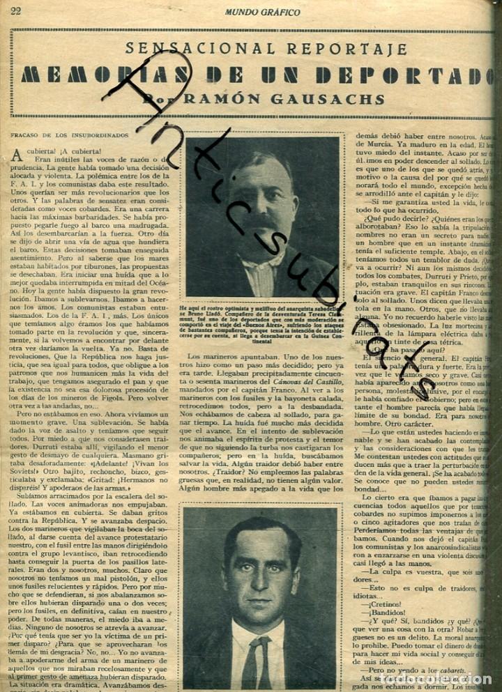 Coleccionismo de revistas y peri&oacute;dicos: REVISTA A&Ntilde;O 1932 REVOLUCION ANARQUISTA EN LAS MINAS FETS DE FIGOLS DEPORTADOS GUINEA ECUATORIAL