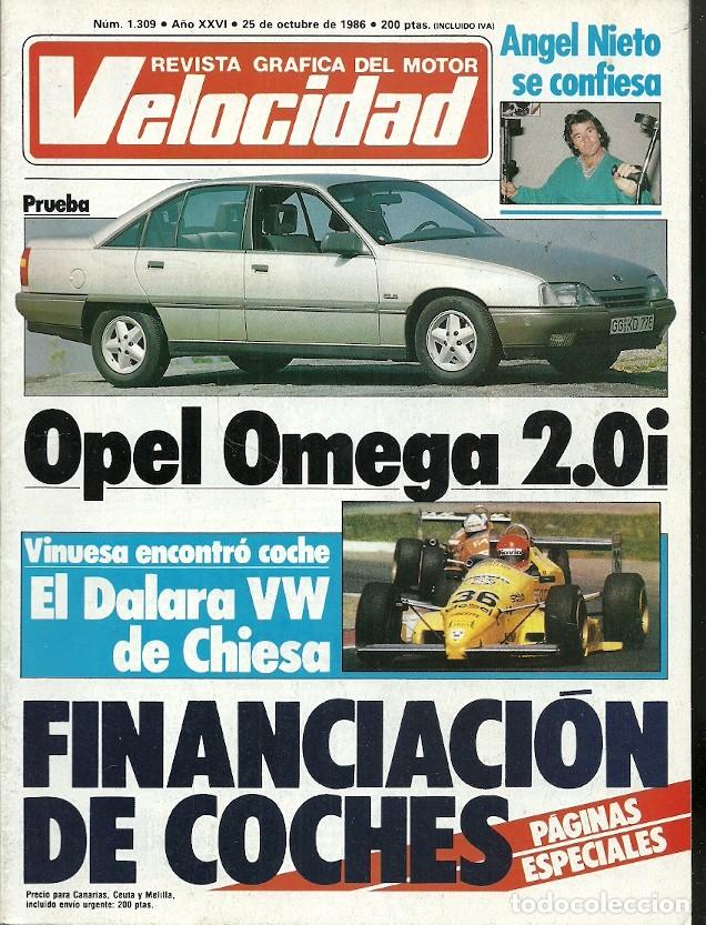 Coleccionismo de Revistas y Peri&oacute;dicos: REVISTA GRAFICA DEL MOTOR VELOCIDAD 1309 OCTUBRE 1986 OPEL OMEGA EL DALARA VW DE CHIESA