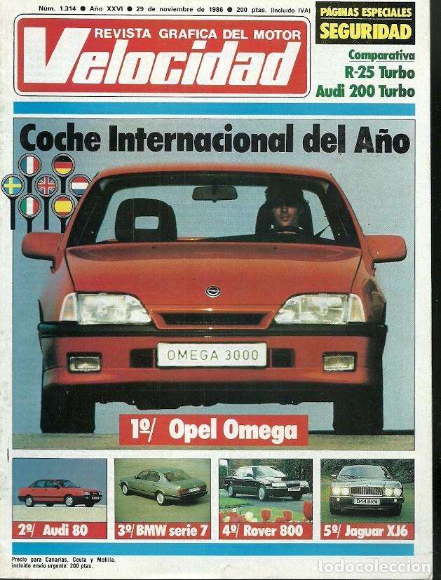 Coleccionismo de Revistas y Peri&oacute;dicos: REVISTA GRAFICA DEL MOTOR VELOCIDAD 1314 NOVIEMBRE 1986 OPEL OMEGA